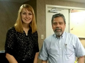 Holly with Javier F. Becerra in Tucson, Arizona during a legal translation workshop.